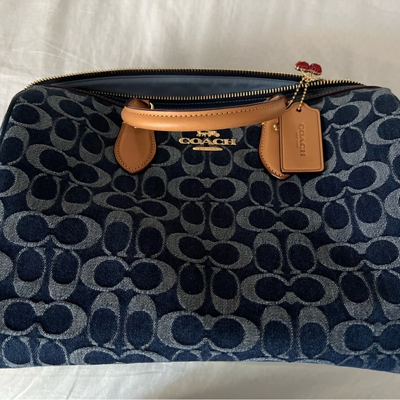 Never used authentic denim large Rowan satchel bag. - Picture 10 of 10